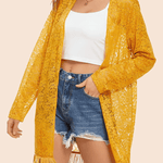 Lace Cover Up Tassel Sheer Cardigan - Zeagoo (Us Only)