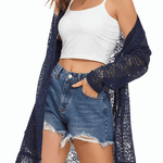 Lace Cover Up Tassel Sheer Cardigan - Zeagoo (Us Only)