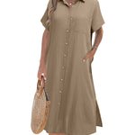 Zeagoo Womens Linen Shirt Dress (US Only)
