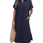 Zeagoo Womens Linen Shirt Dress (US Only)