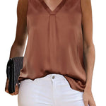 Zeagoo Women's Silk Satin Tank Tops
