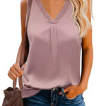Zeagoo Women's Silk Satin Tank Tops