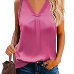 Zeagoo Women's Silk Satin Tank Tops