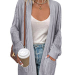 Zeagoo Women's Oversized Cardigan Cable Knit V Neck Sweater