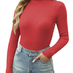 Zeagoo Women's Turtleneck Sweaters Fitted Long Sleeve Shirts