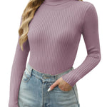 Zeagoo Women's Turtleneck Sweaters Fitted Long Sleeve Shirts