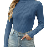 Zeagoo Women's Turtleneck Sweaters Fitted Long Sleeve Shirts