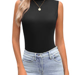 Zeagoo Womens Mock Turtleneck Tank Tops