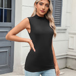 Zeagoo Womens Mock Turtleneck Tank Tops