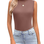Zeagoo Womens Mock Turtleneck Tank Tops
