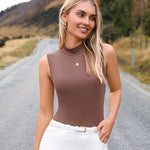 Zeagoo Womens Mock Turtleneck Tank Tops