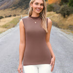 Zeagoo Womens Mock Turtleneck Tank Tops