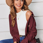Zeagoo Womens Fashion Cropped Shackets Button Down Crop Jackets
