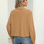 Zeagoo Womens Fashion Cropped Shackets Button Down Crop Jackets
