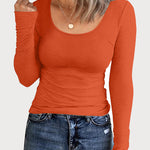 Zeagoo Women's Ribbed Long Sleeve T-Shirts