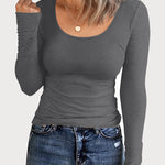 Zeagoo Women's Ribbed Long Sleeve T-Shirts