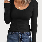 Zeagoo Women's Ribbed Long Sleeve T-Shirts