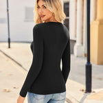 Zeagoo Women's Ribbed Long Sleeve T-Shirts