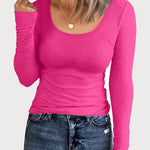 Zeagoo Women's Ribbed Long Sleeve T-Shirts