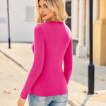 Zeagoo Women's Ribbed Long Sleeve T-Shirts