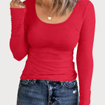 Zeagoo Women's Ribbed Long Sleeve T-Shirts