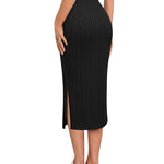 Zeagoo Womens Knit Midi Skirts Casual Pencil Skirt