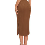 Zeagoo Womens Knit Midi Skirts Casual Pencil Skirt