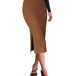 Zeagoo Womens Knit Midi Skirts Casual Pencil Skirt