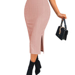 Zeagoo Womens Knit Midi Skirts Casual Pencil Skirt