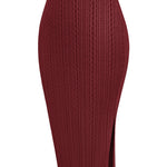 Zeagoo Womens Knit Midi Skirts Casual Pencil Skirt