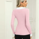 Zeagoo Womens Sweater Long Sleeve V Neck Ribbed Knit Tops