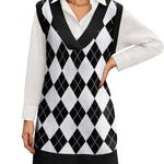 Zeagoo Women's Oversized Sweater Vest Dress V Neck Knit Pullover