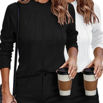 Zeagoo Womens Long Sleeve T Shirts Casual Mock Neck Tops
