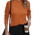 Zeagoo Womens Long Sleeve T Shirts Casual Mock Neck Tops