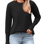 Zeagoo Women's Long Sleeve Sweater Casual Ribbed Knit Pullover