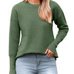 Zeagoo Women's Long Sleeve Sweater Casual Ribbed Knit Pullover