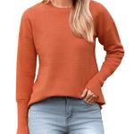Zeagoo Women's Long Sleeve Sweater Casual Ribbed Knit Pullover