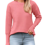Zeagoo Women's Long Sleeve Sweater Casual Ribbed Knit Pullover