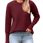 Zeagoo Women's Long Sleeve Sweater Casual Ribbed Knit Pullover