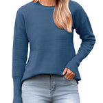 Zeagoo Women's Long Sleeve Sweater Casual Ribbed Knit Pullover