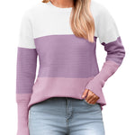 Zeagoo Women's Long Sleeve Sweater Casual Ribbed Knit Pullover