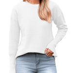 Zeagoo Women's Long Sleeve Sweater Casual Ribbed Knit Pullover