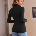 Zeagoo Women's Turtleneck Shirts Ribbed Pullover Sweater