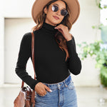 Zeagoo Women's Turtleneck Shirts Ribbed Pullover Sweater