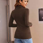 Zeagoo Women's Turtleneck Shirts Ribbed Pullover Sweater