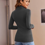 Zeagoo Women's Turtleneck Shirts Ribbed Pullover Sweater