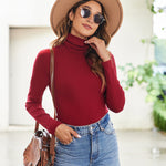Zeagoo Women's Turtleneck Shirts Ribbed Pullover Sweater