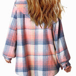 Zeagoo Womens Plaid Shacket Jacket Long Sleeve Fleece Hooded Jackets