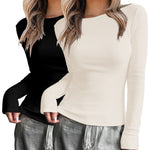 Zeagoo Womens Thermal Long Sleeve Shirts Stretch Crewneck T-Shirt
