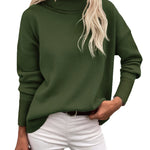 Zeagoo Women's Turtleneck Sweater Fall Winter Chunky Knitted Pullover